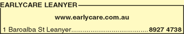 EarlyCare Leanyer - Bet 4u 1