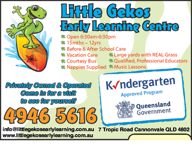 Little Gekos Early Learning Centre - Bridge Guide 1