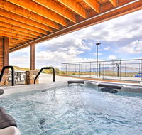 Cabin with Beach Access Sport Court Hot Tub  View