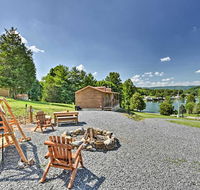 Log Cabin with Fire Pit and Deck on Cherokee Lake
