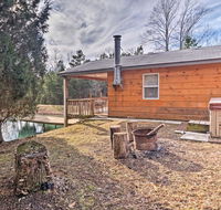 Quaint Derby Cabin w/ Spacious Deck Grill  Pond