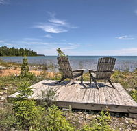 Rustic De Tour Village Cabin with Deck on Lake Huron
