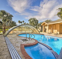 Waterfront Harlingen Home with PoolSpa and Gazebo